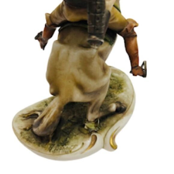 Italian Antique Don Quixote Statue Figurine On The Horse by Antonio Borsato - Picture 5 of 10